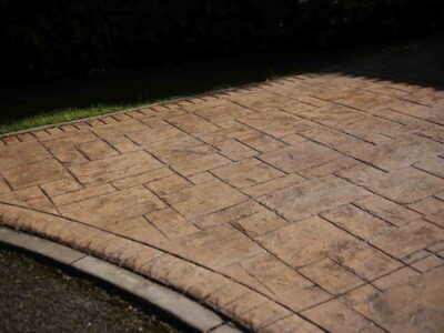 Coloured concrete driveway Solihull