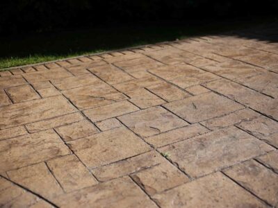 Solihull patterned concrete driveway